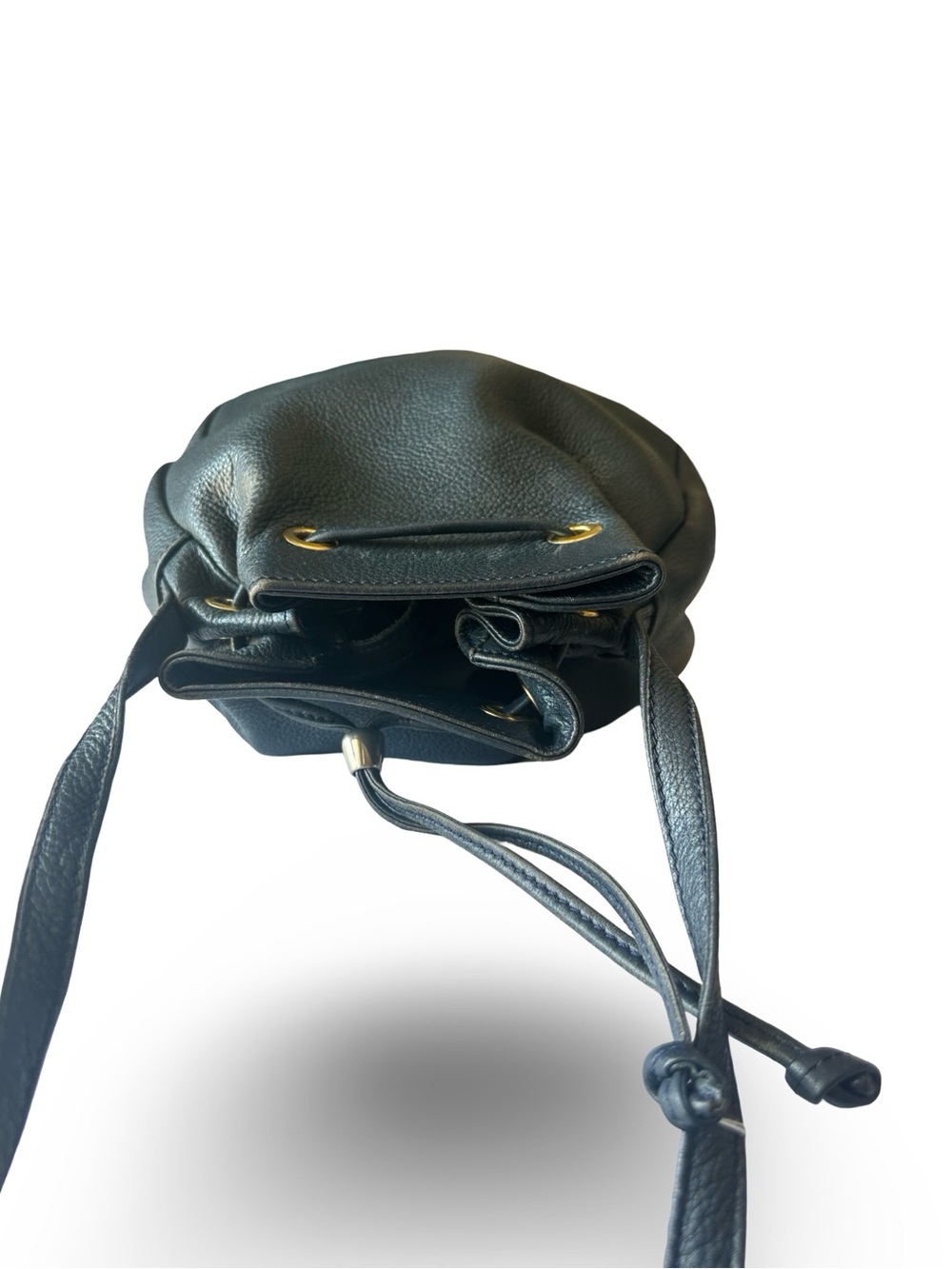 Longchamp Black Pebbled Leather Drawstring Bucket Bag – Gently Used - Picture 11 of 12